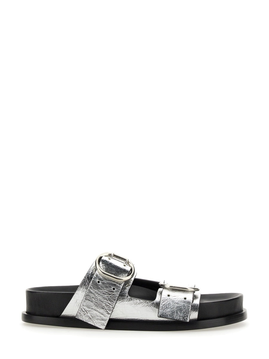 JIL SANDER Leather Sandal with Buckle - Women’s Flats