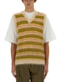 MARNI Men's Striped Mohair Vest - Size 48 IT