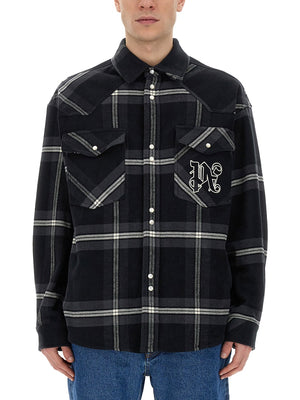 PALM ANGELS Oversize Monogram Shirt - Size 50 IT