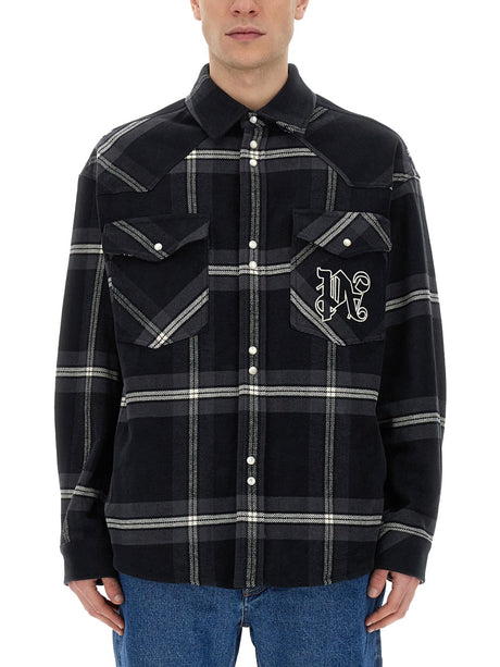 PALM ANGELS Oversize Monogram Shirt - Size 50 IT