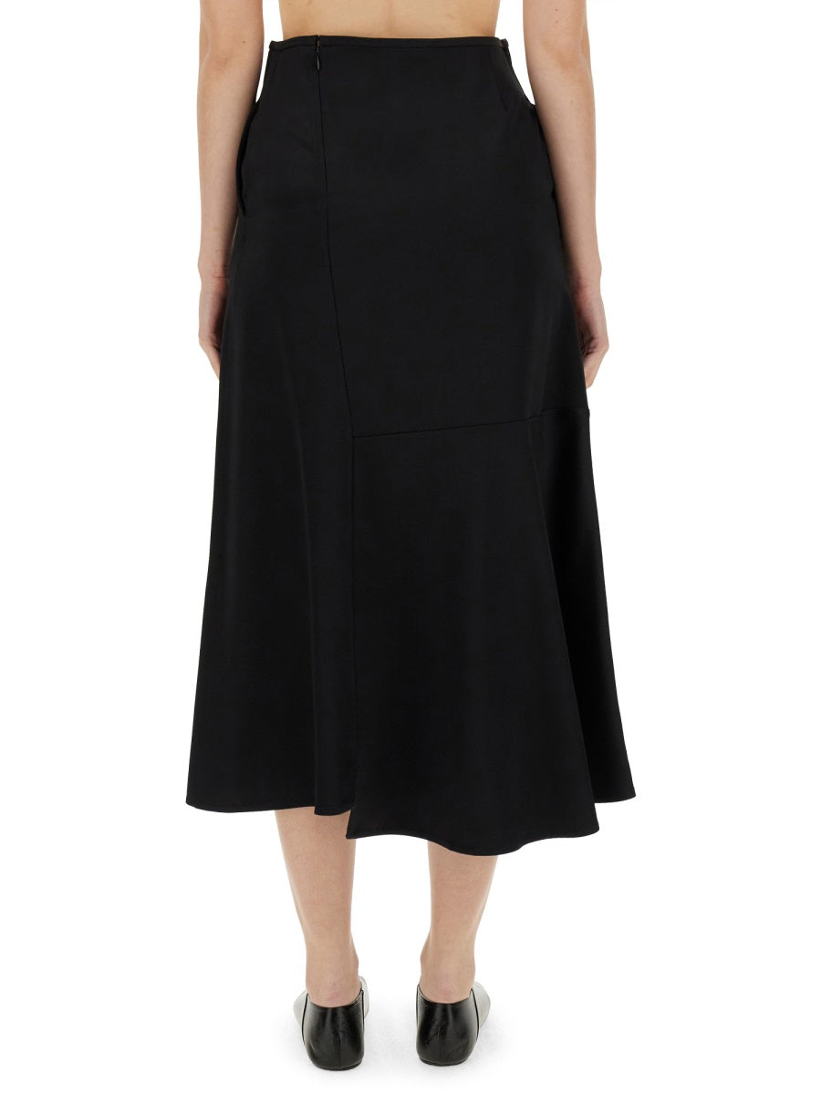 JIL SANDER Flared Skirt - Regular Fit, Size 36