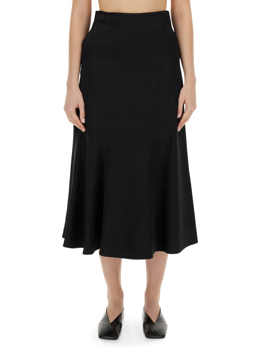 JIL SANDER Flared Skirt - Regular Fit, Size 36