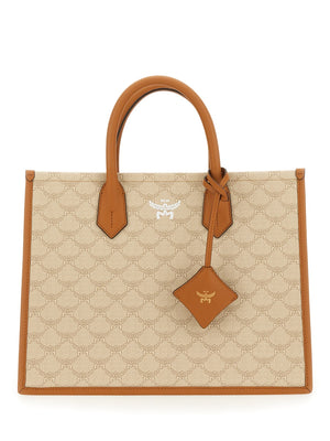 MCM Luxury All-Over Logo Tote Handbag - 36cm x 27cm