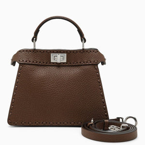 FENDI Mini Leather Peekaboo Iseeu Handbag