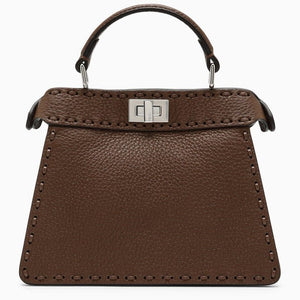 FENDI Mini Leather Peekaboo Iseeu Handbag