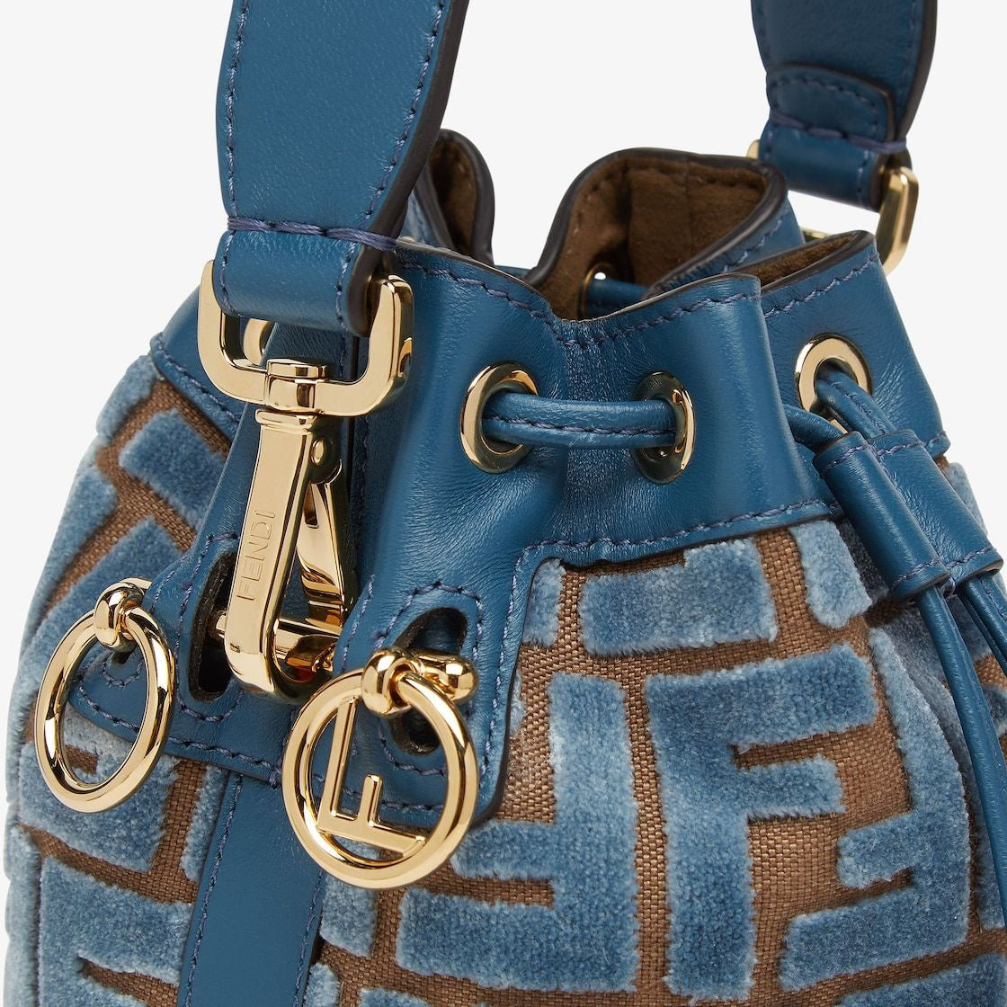 FENDI Mini Velvet Jacquard Handbag