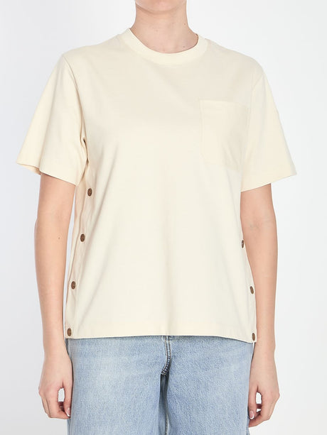 MONCLER Women's Pocket T-Shirt with Gathered Detail - Size XS