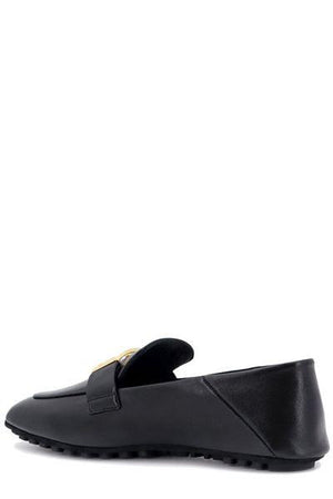 FENDI Leather Baguette Loafer with Fold-Over Heel