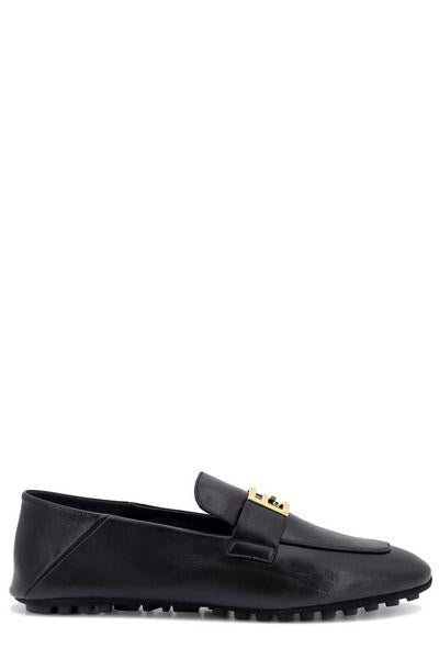 FENDI Leather Baguette Loafer with Fold-Over Heel