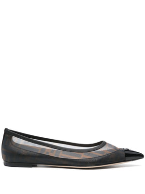 FENDI Pointy-Toe Ballet Flats