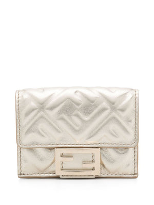 FENDI Mini Embossed FF Motif Trifold Wallet