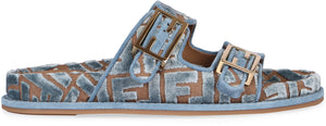 FENDI FF Motif Slide Sandals for Women