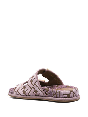 FENDI Double Buckle Sandals with Moulded Footbed - Women’s