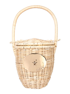 PATOU Wicker Bucket Handbag