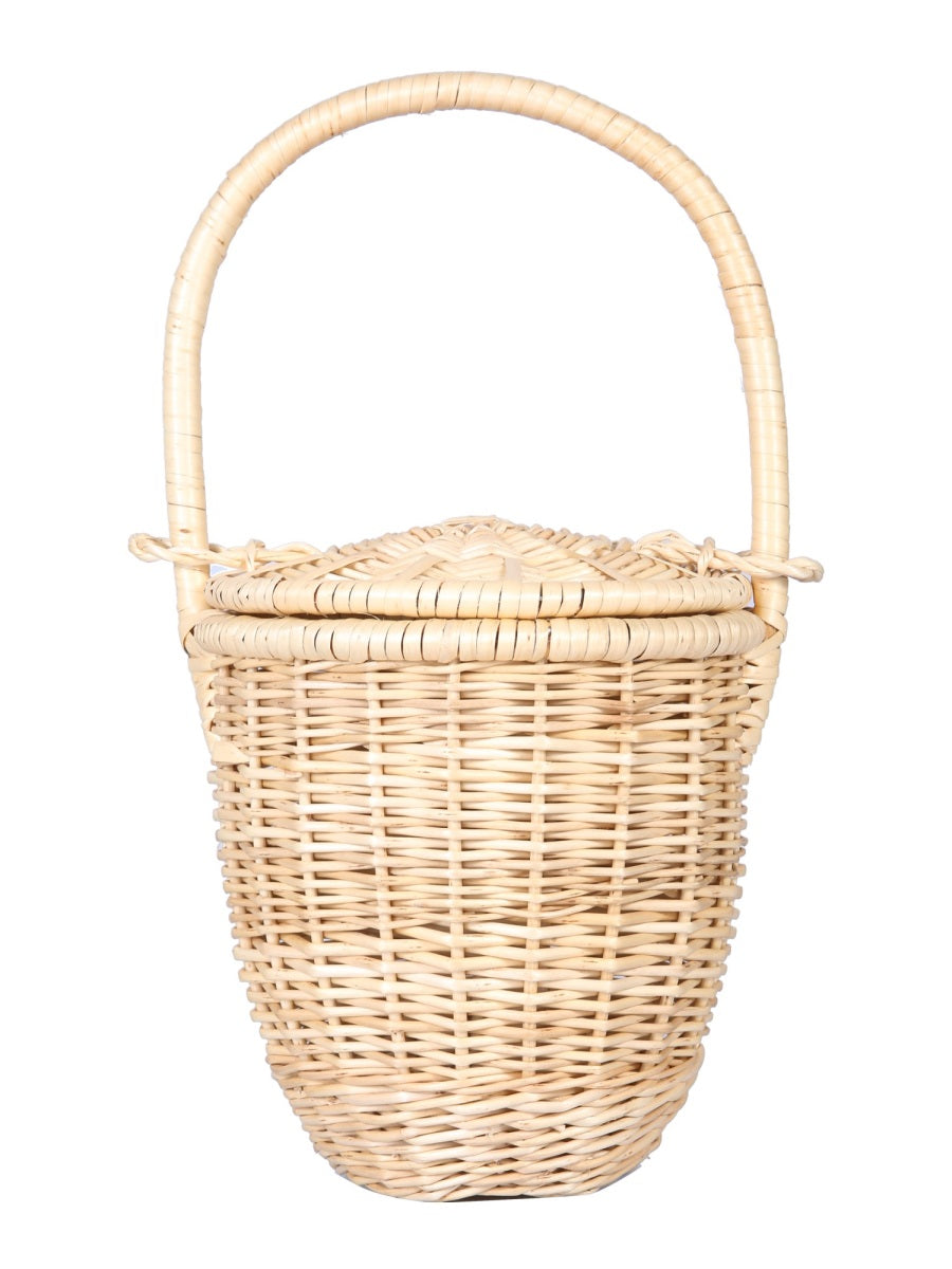 PATOU Wicker Bucket Handbag