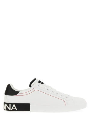 DOLCE & GABBANA Premium Leather Sneaker with 2.5 cm Sole