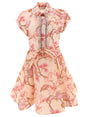 ZIMMERMANN Coral Hibiscus Mid Skirt for Women - 24SS Collection