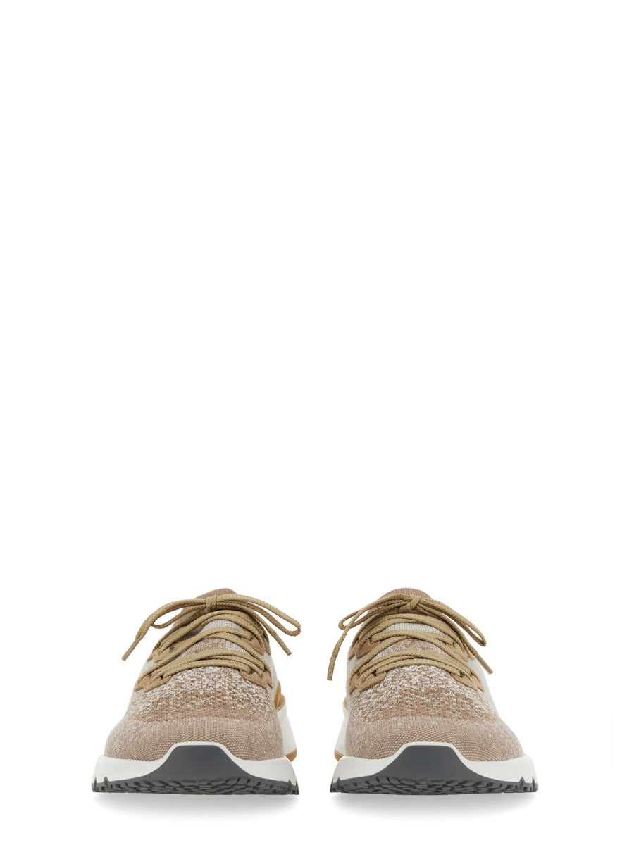 BRUNELLO CUCINELLI Cotton Chiné Knit Sneakers