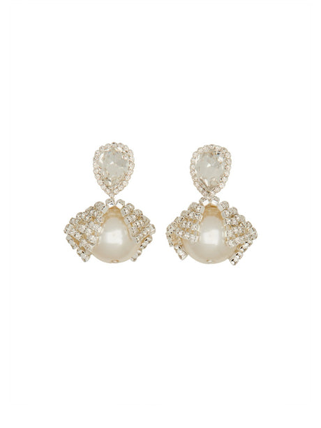 MAGDA BUTRYM Mini Statement Earrings with Pearls