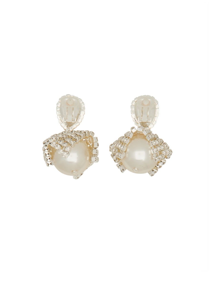 MAGDA BUTRYM Mini Statement Earrings with Pearls