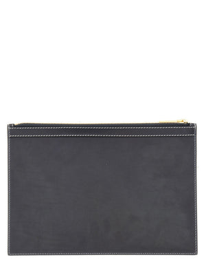 THOM BROWNE Mini Tablet Holder with Zipper Closure