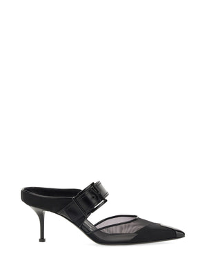 ALEXANDER McQUEEN Punk Sandal with Buckle and 6.5cm Stiletto Heel