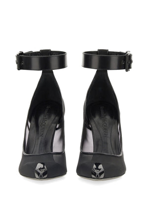 ALEXANDER McQUEEN Punk Pumps with Strap and 10.5cm Stiletto Heel