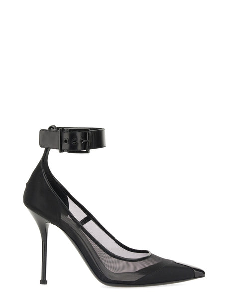 ALEXANDER McQUEEN Punk Pumps with Strap and 10.5cm Stiletto Heel