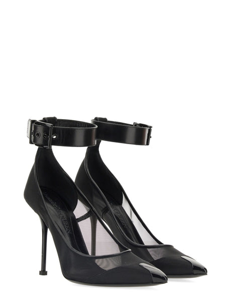 ALEXANDER McQUEEN Punk Pumps with Strap and 10.5cm Stiletto Heel