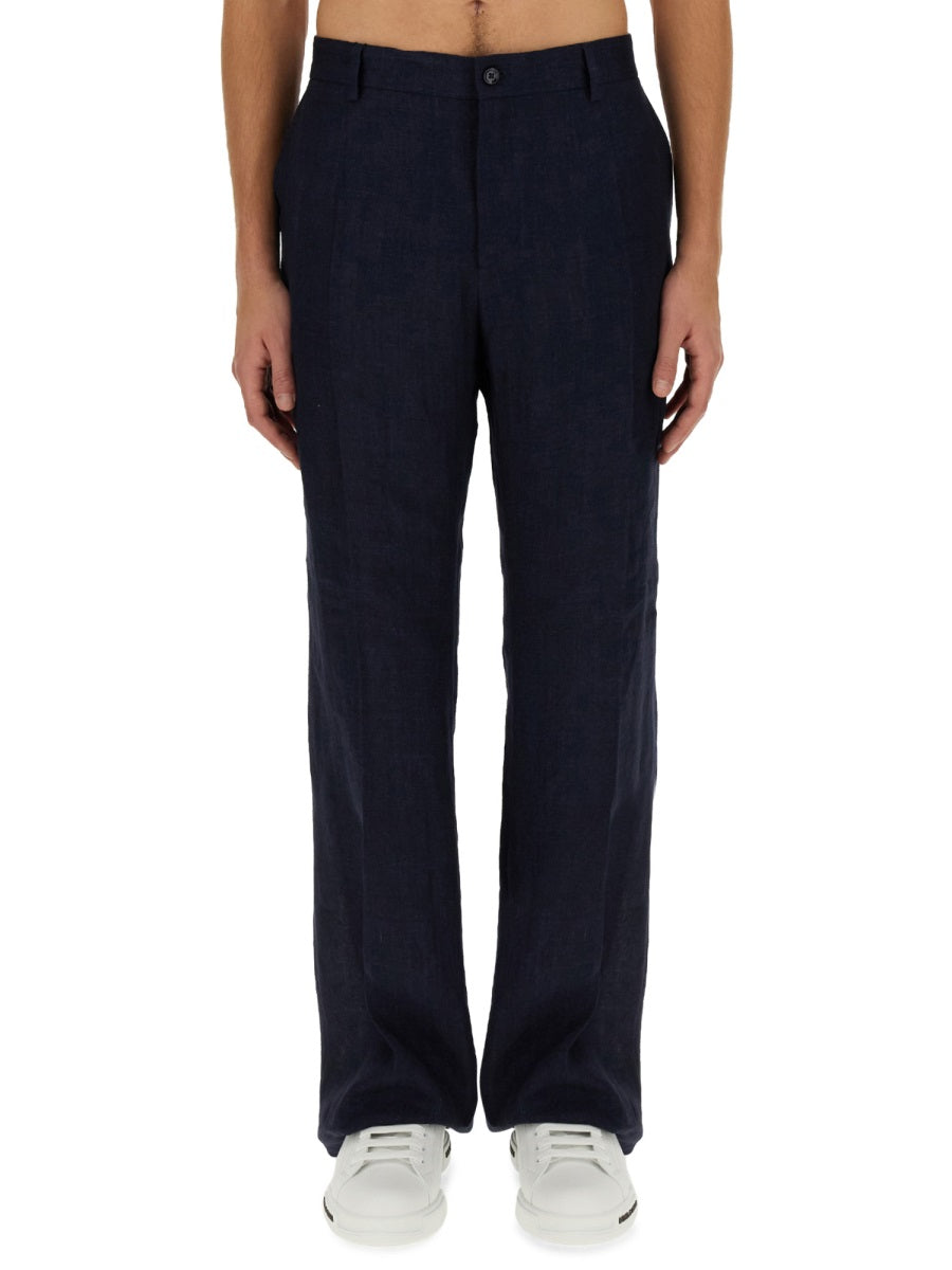 DOLCE & GABBANA Linen Trousers for Men - Size 50 IT