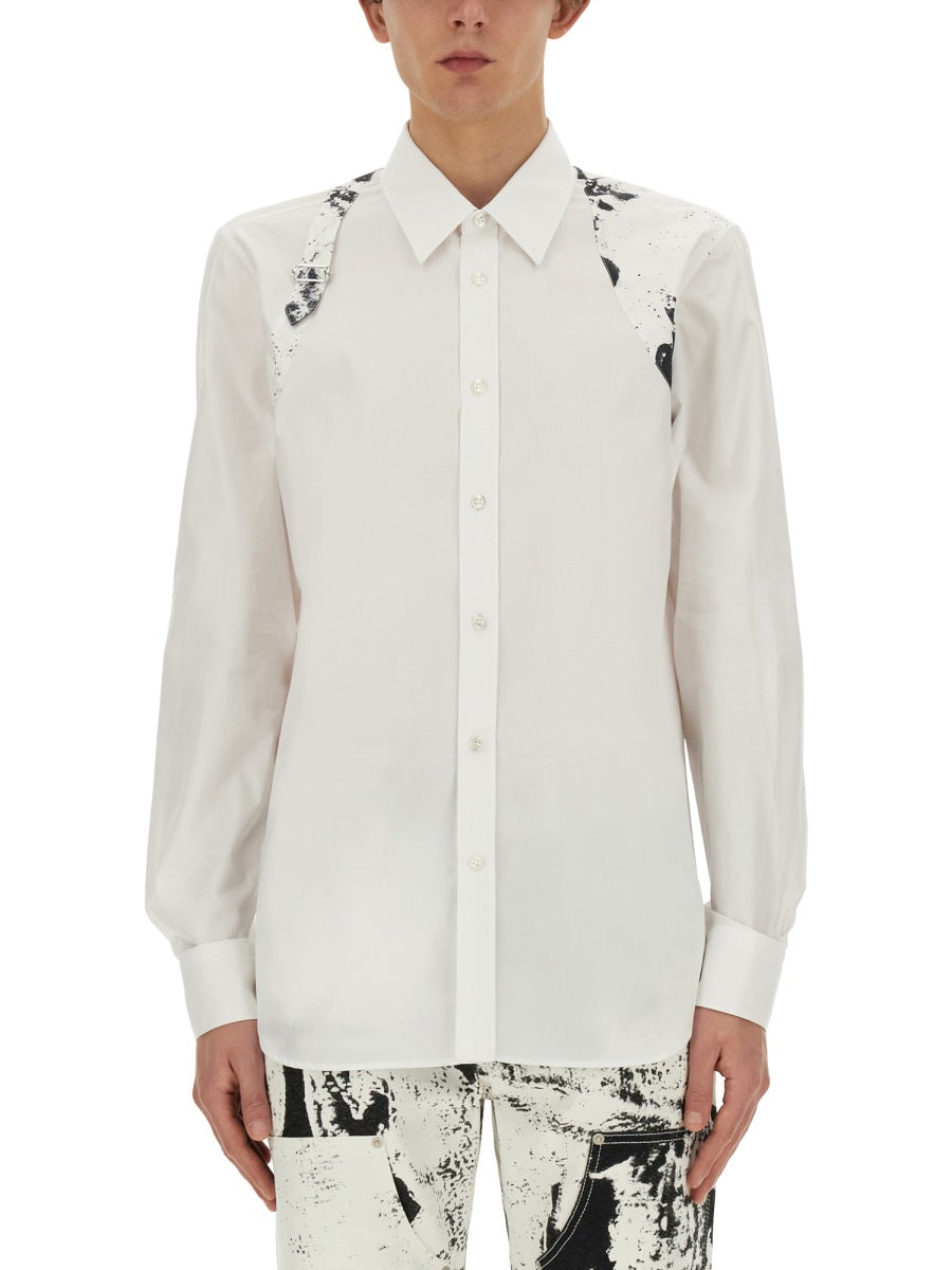 ALEXANDER McQUEEN Harness Detail Regular Fit Shirt - Size 15 1/2