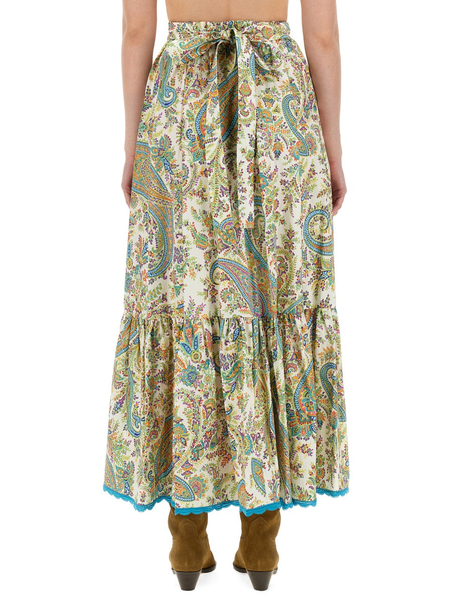 ETRO Long Cotton Skirt - Regular Fit (Size 40 IT)