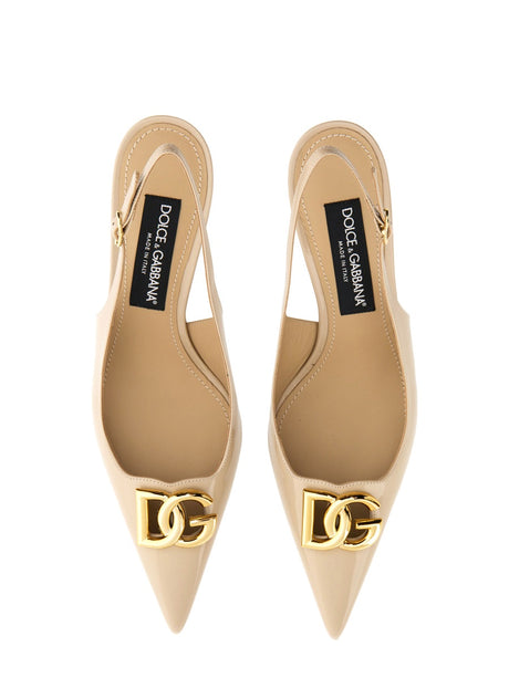 DOLCE & GABBANA Elegant Sling Back Flats