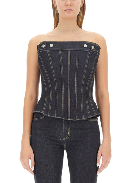 ALEXANDER McQUEEN Slim Fit Bustier Top Size 40