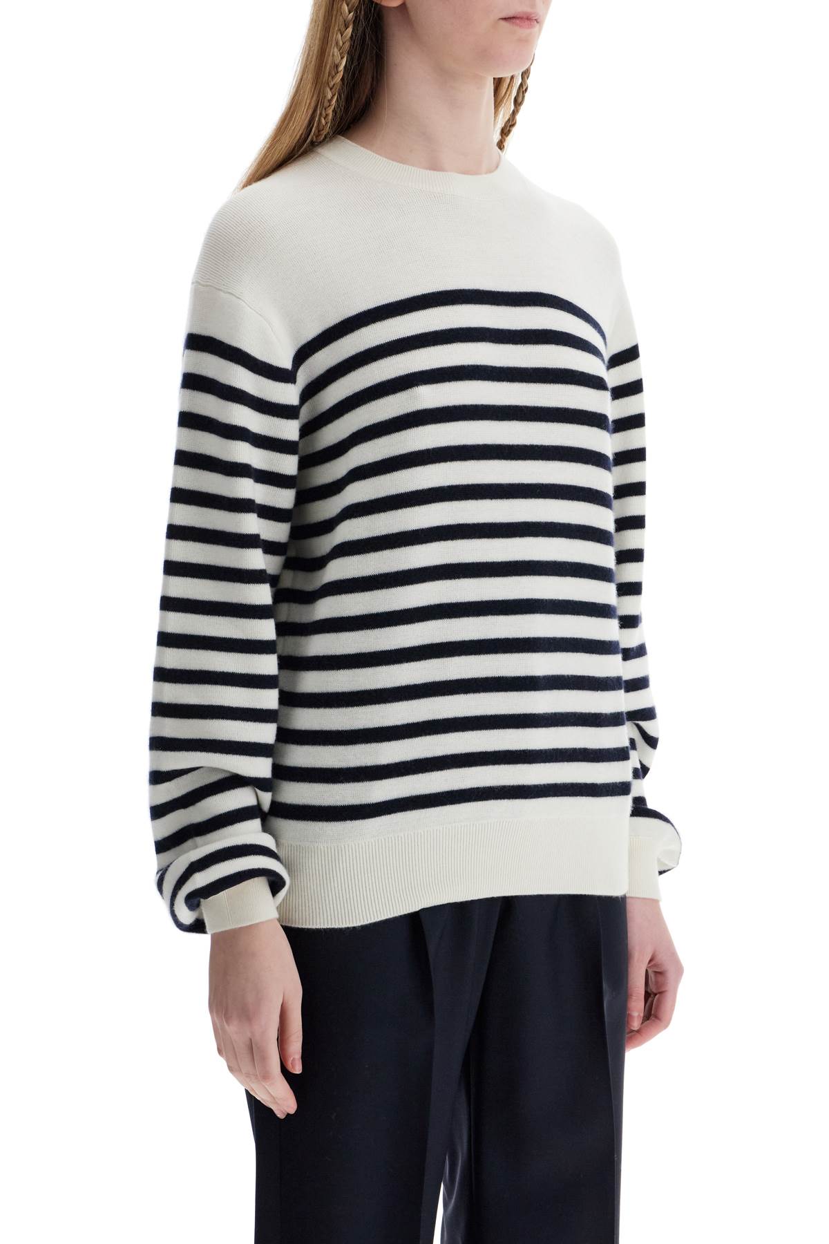 KHAITE Striped Merino Wool Sweater - Women’s Loose Fit