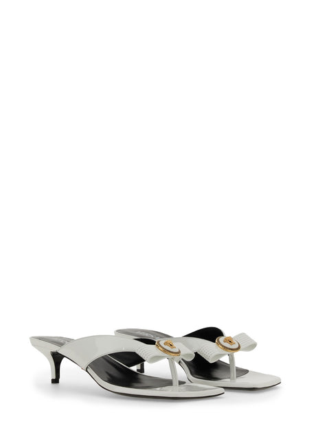 VERSACE Low Sabots with Gianni Ribbon - Women's Sandals