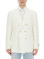 BRUNELLO CUCINELLI Men's Double-Breasted Linen Jacket - Size 50 IT