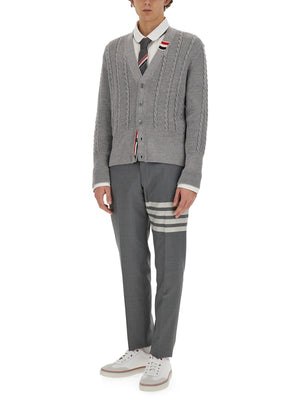 THOM BROWNE Skinny Fit Wool Trousers - Size 2 JP