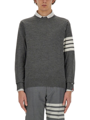 THOM BROWNE 4-Bar Stripe Virgin Wool Sweater - Size 3 JP