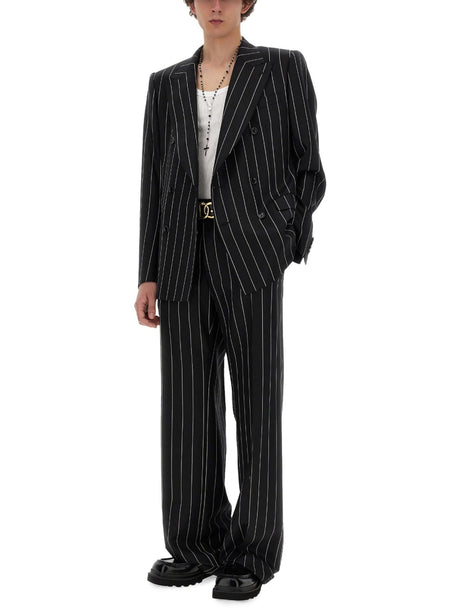 DOLCE & GABBANA Pinstripe Pants Size 50 IT