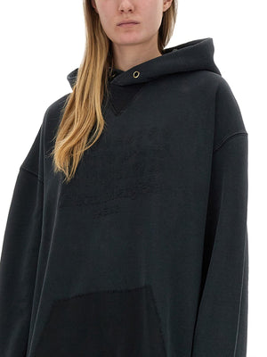 MAISON MARGIELA Oversized Logo Hoodie for Women - Size S