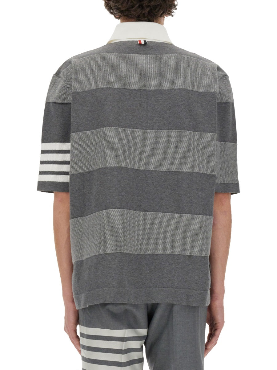 THOM BROWNE Men's Cotton Polo - Size 3 JP