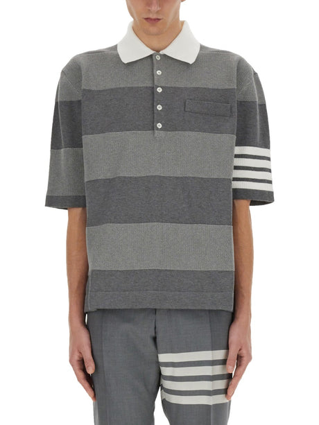 THOM BROWNE Men's Cotton Polo - Size 3 JP