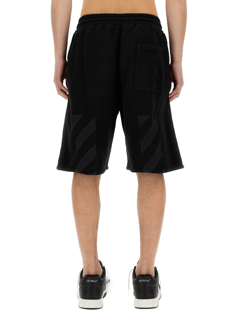 OFF-WHITE Classic Bermuda Shorts with Logo - Regular Fit