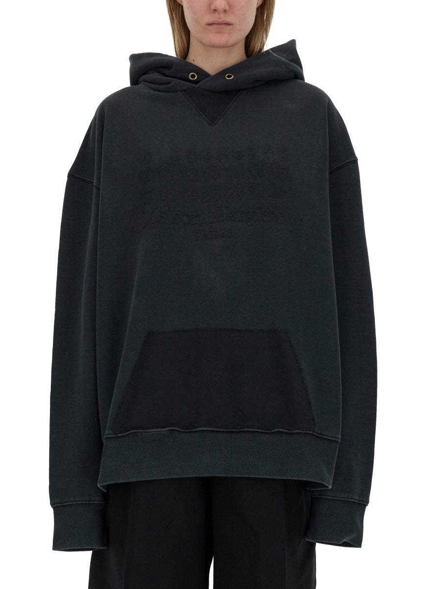 MAISON MARGIELA Oversized Logo Hoodie for Women - Size S