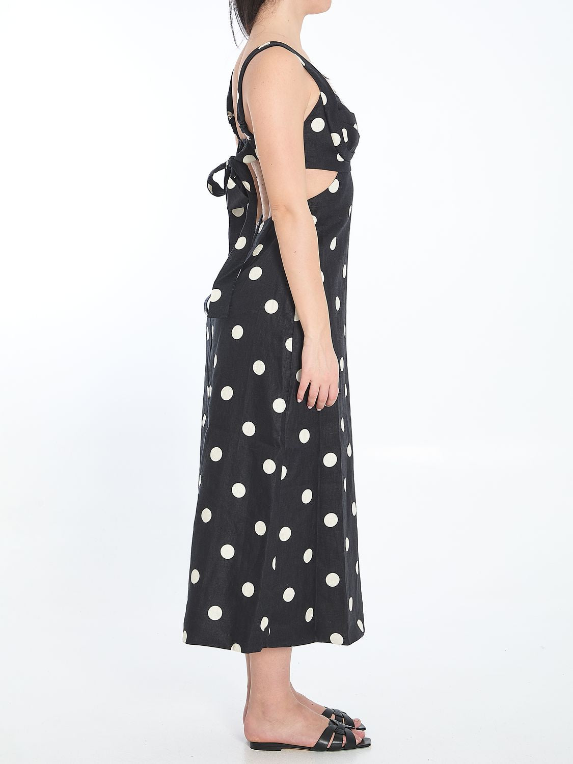 ZIMMERMANN Polka Dots Midi Crush Dress - Sizes Available