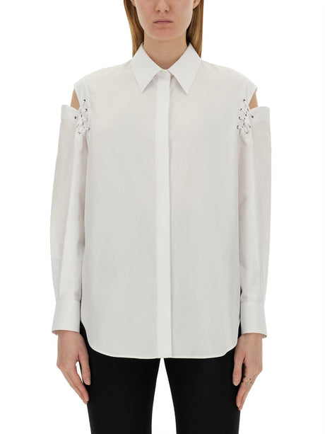 ALEXANDER McQUEEN Cocoon Shirt with Cut-Out Details - Regular Fit