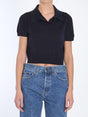 KHAITE Cropped Mini Polo Shirt