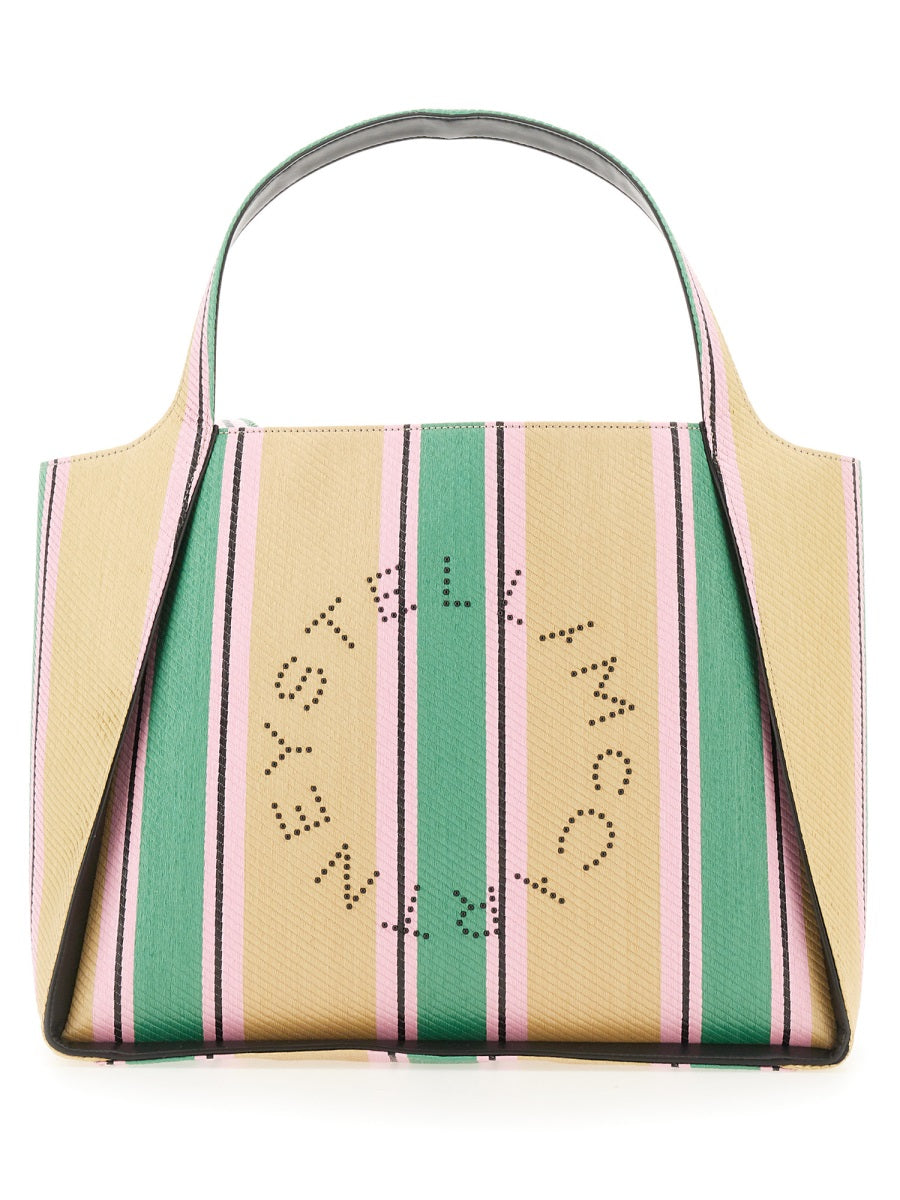 STELLA McCARTNEY Chic Logo Distressed Tote Handbag