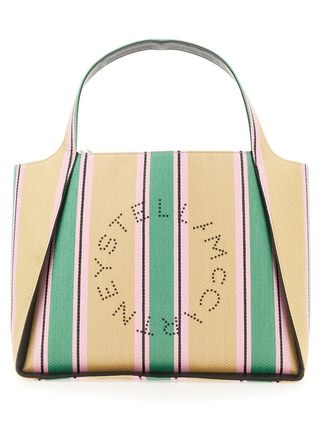 STELLA McCARTNEY Chic Logo Distressed Tote Handbag